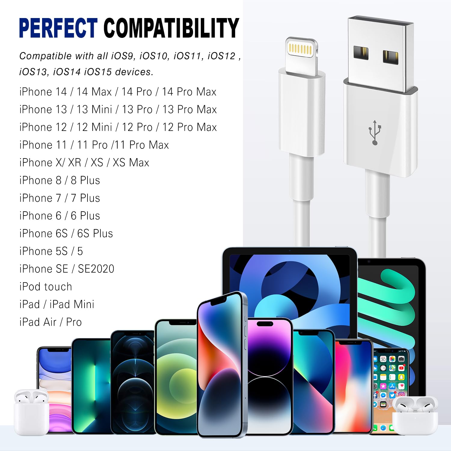 Thumbnail 6 de Apple Lightning Cable 1m MFi certified — 2 pack