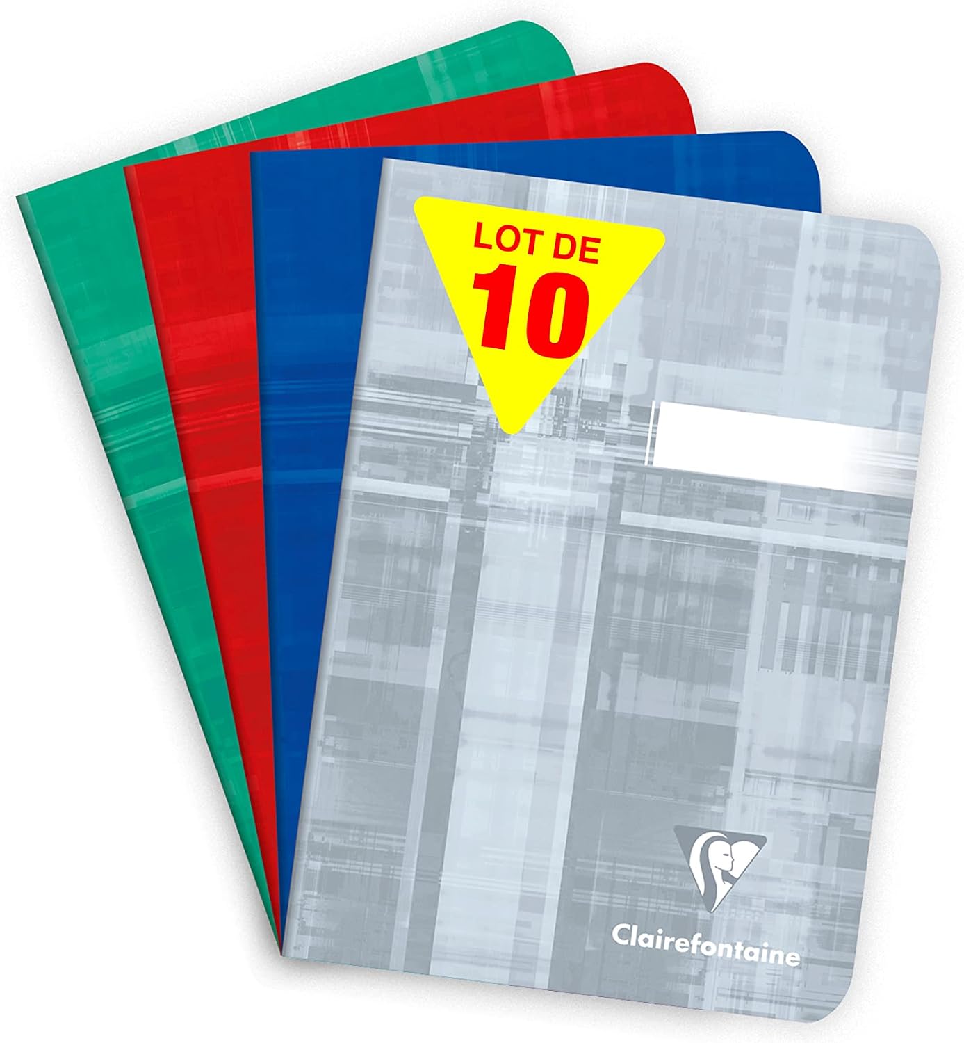 Detalle de Clairefontaine 3642C – Lot de 10 Carnets Agrafés A6 96 Pages, Papier 90 g/m²