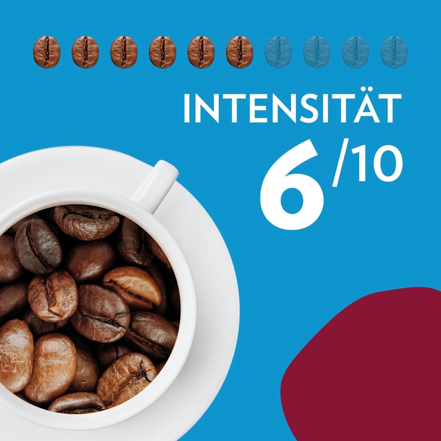 Detalle de Lavazza Decaf „My Rich Break“ Intenso (Entkoffeinierte Bohnen) – für Cappuccino, Intensität 6/10, 500 g