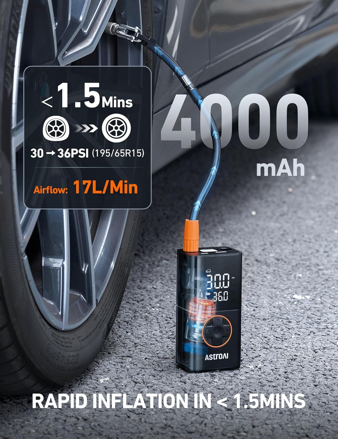 Thumbnail 5 de AstroAI L7 150 PSI Tire Inflator