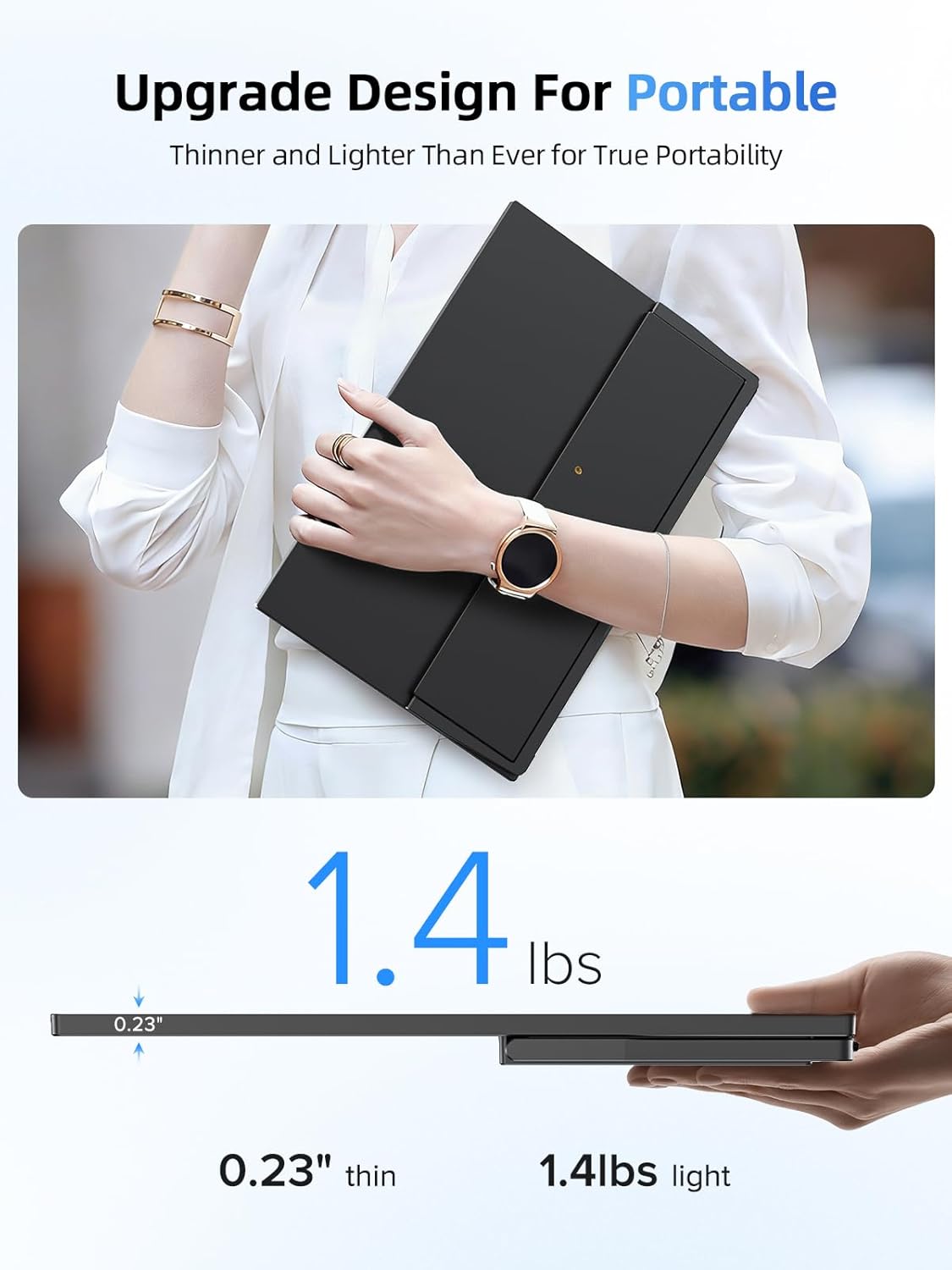 Thumbnail 4 de UPERFECT Portable Monitor Touchscreen 15,6 Zoll (10-Punkt, FHD, 125% sRGB) mit Mini-HDMI & USB-C