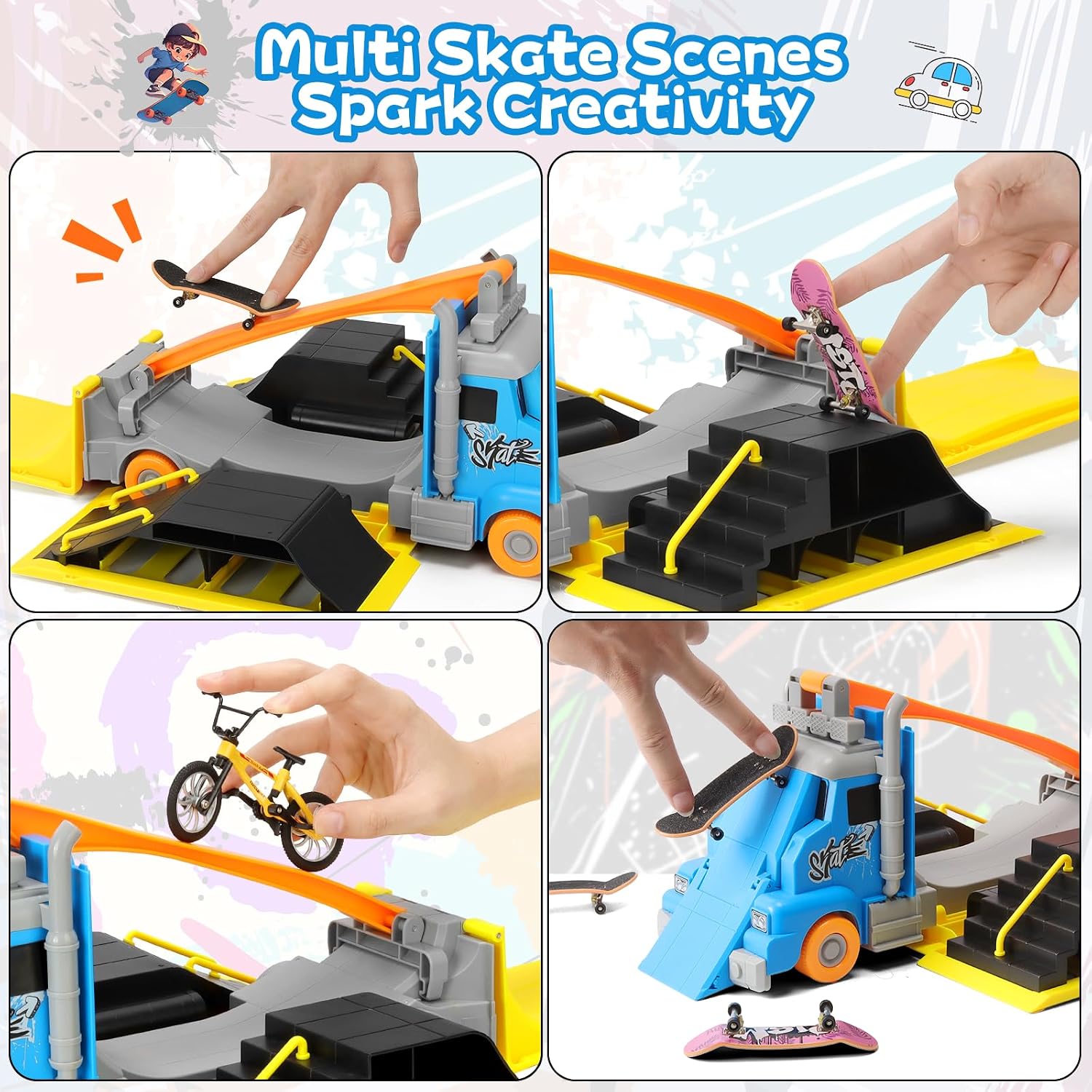 Thumbnail 6 de KETIEE Fingerboard Skatepark Set, 2-in-1