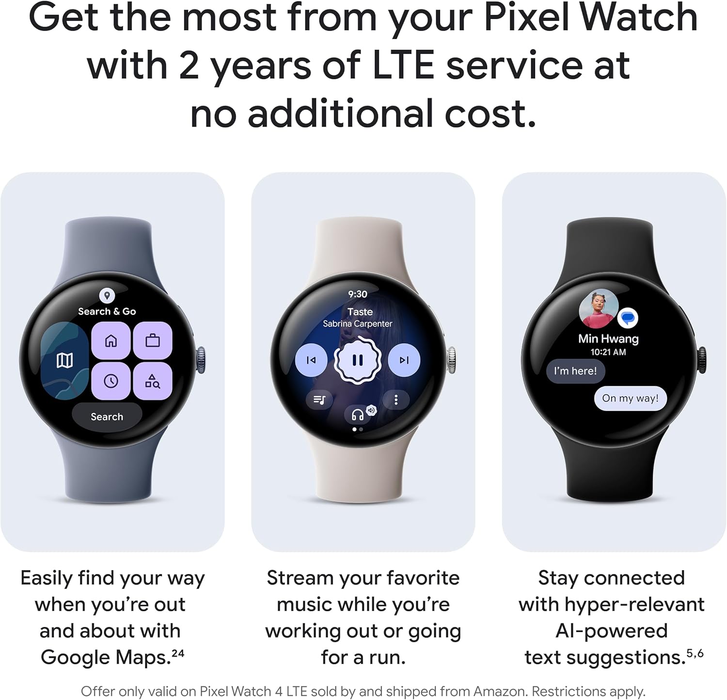 Thumbnail 6 de Google Pixel Watch 4 (45mm) LTE — Android smartwatch with heart rate, sleep, and fitness tracking