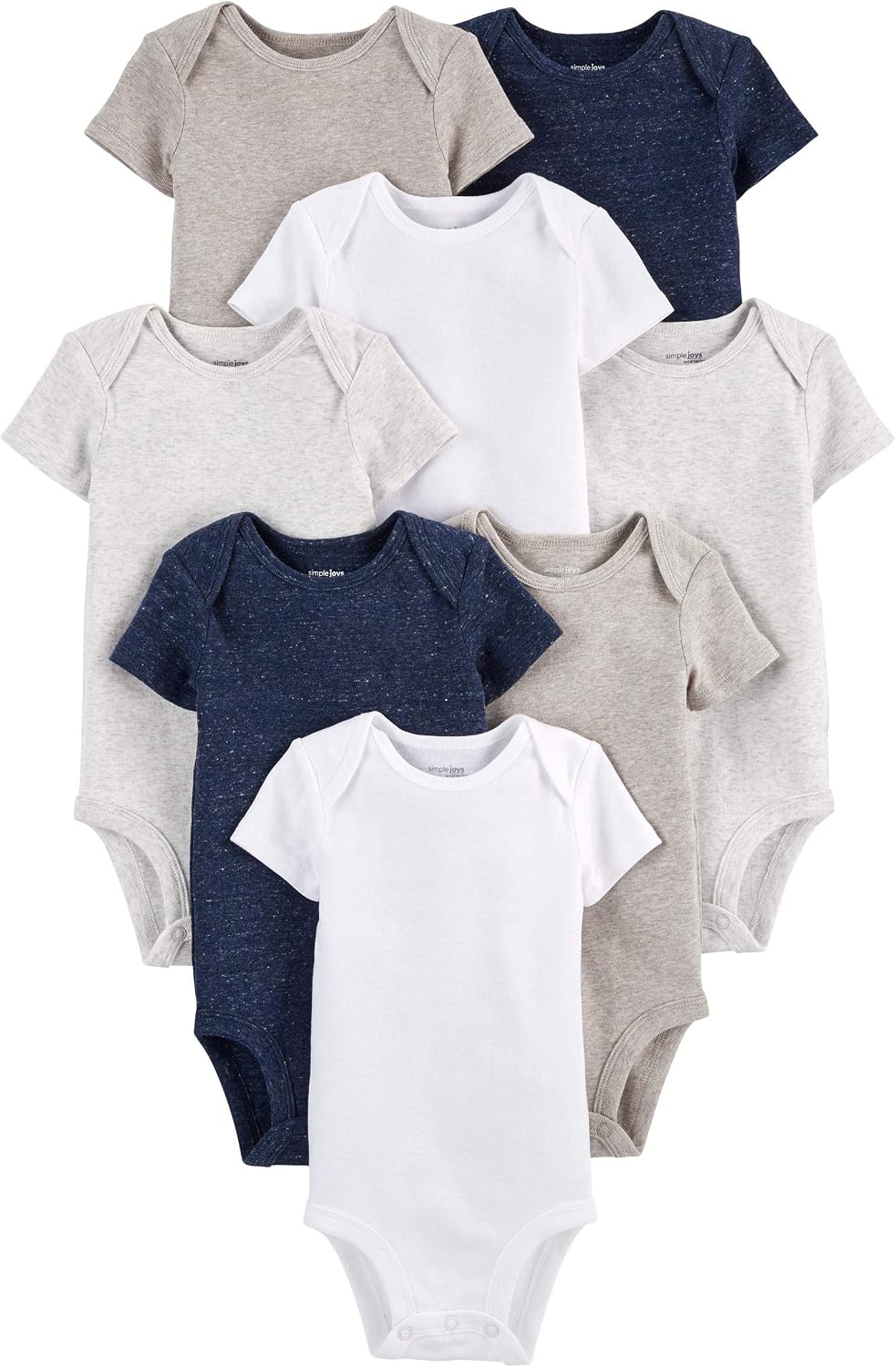 Thumbnail 2 de Unisex-Baby-Body von Simple Joys by Carter’s – Neutral, Kurzarm (8er Pack)