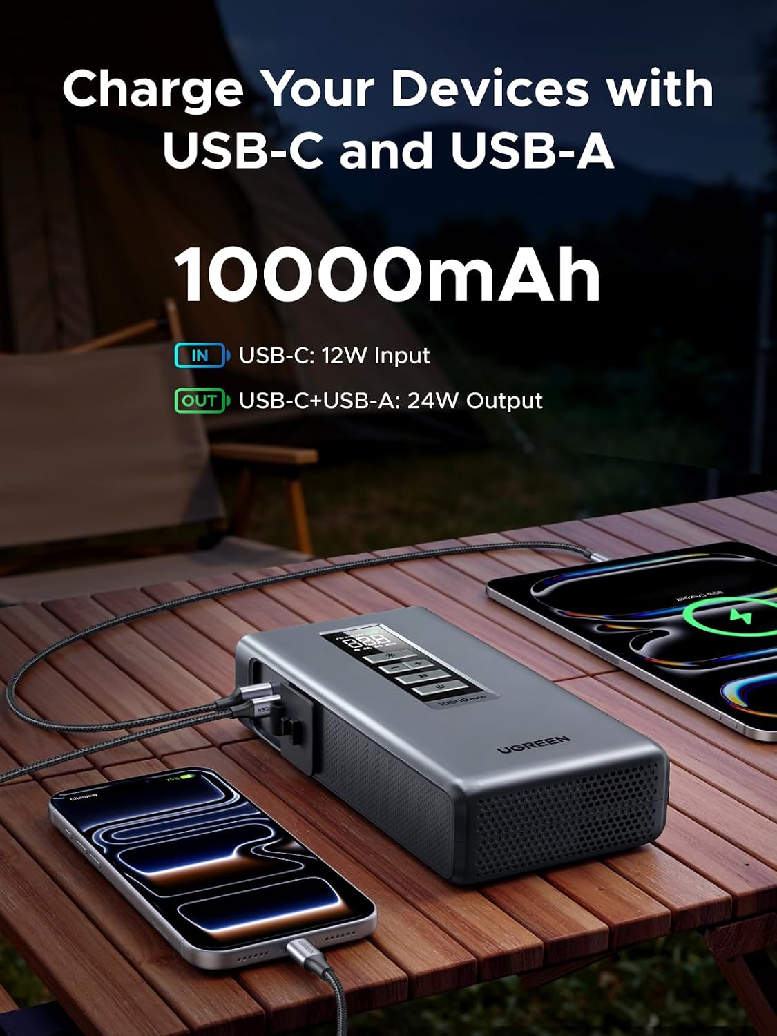 Thumbnail 2 de UGREEN Jump Starter Power Pack with Tyre Inflator for 4L Gasoline and 2.8L Diesel Engines