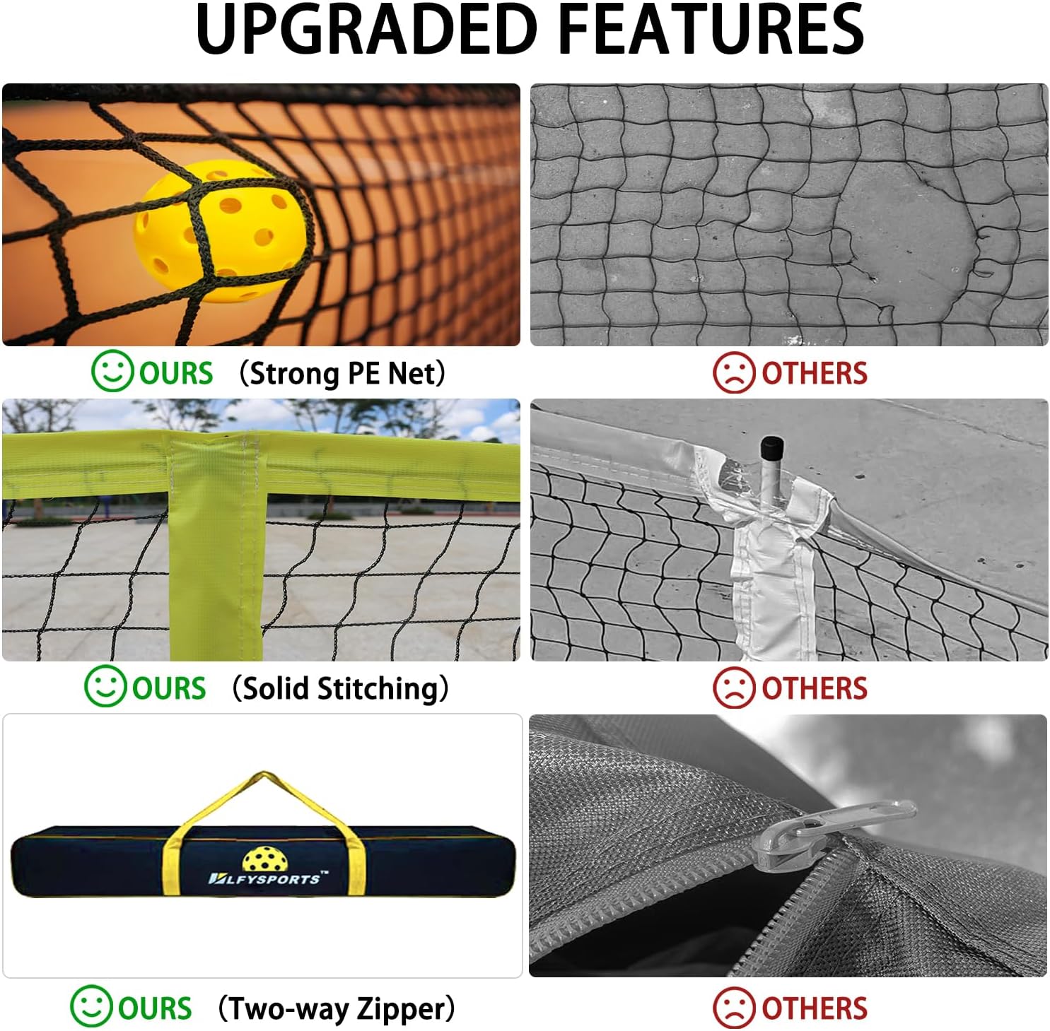 Thumbnail 3 de LFYSPORTS Pickleball Set with Net 22'