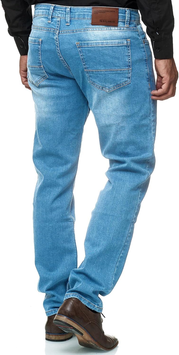 Thumbnail 2 de JEEL Herren-Jeans Regular-Fit Straight-Cut mit Stretch – Basic Washed