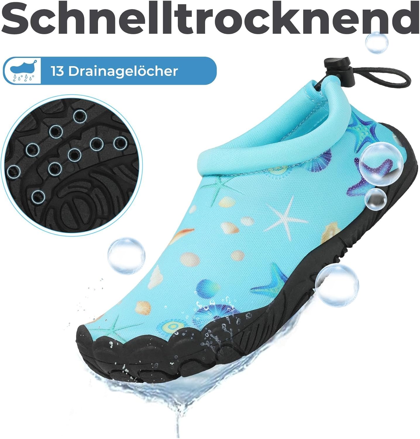 Thumbnail 2 de Mishansha Kinder Badeschuhe – Schnell trocknende Wasserschuhe, rutschfest und atmungsaktiv (Gr. 24–35)
