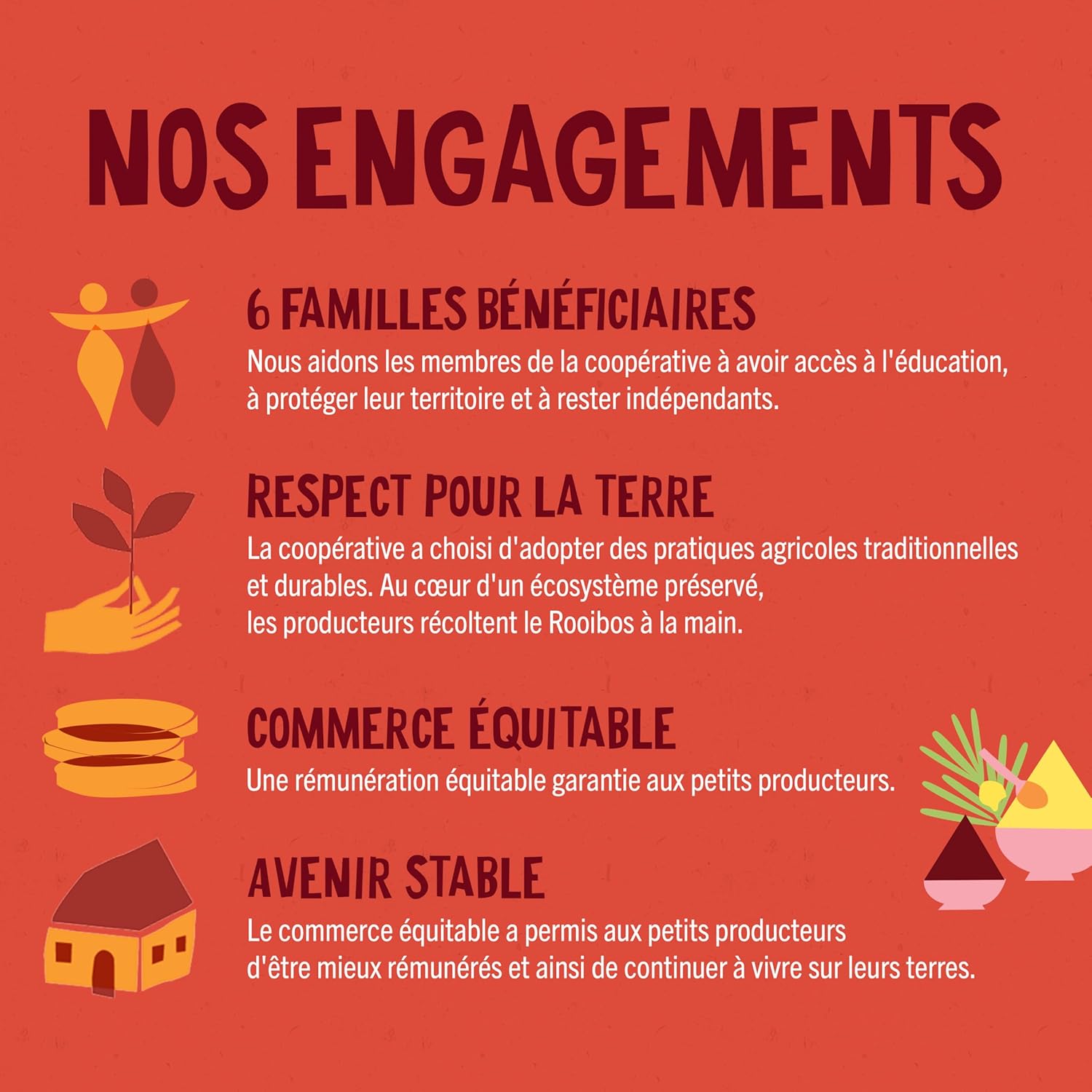 Detalle de ALTER ECO Infusion Rooibos Épices — Lot de 6 boîtes de 20 sachets bio et équitable