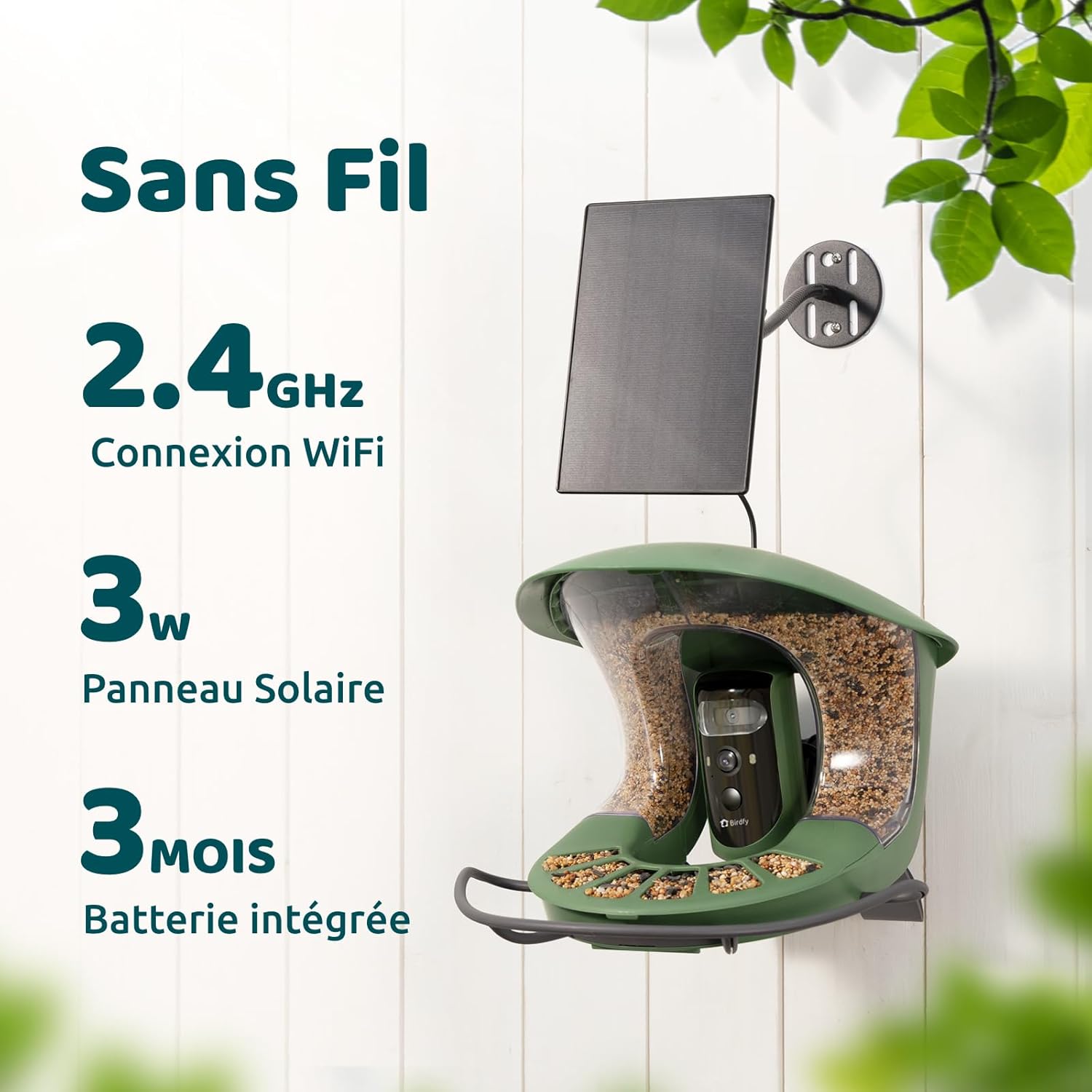 Thumbnail 6 de Birdfy 2 Pro Mangeoire pour oiseaux — double caméra 2K avec IA et vision nocturne couleur