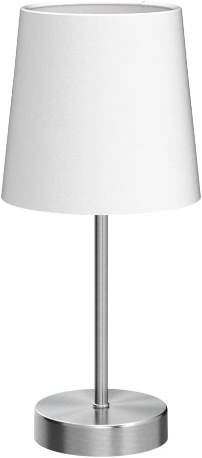 Thumbnail 3 de B.K.Licht Nachttischlampe mit Kabelschalter, E14 – Stoffschirm, Tischleuchte für Schreibtisch und Büro