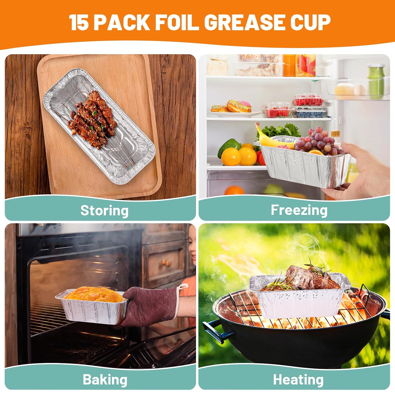Thumbnail 6 de Whaleme Griddle Grease Catcher 15-Pack