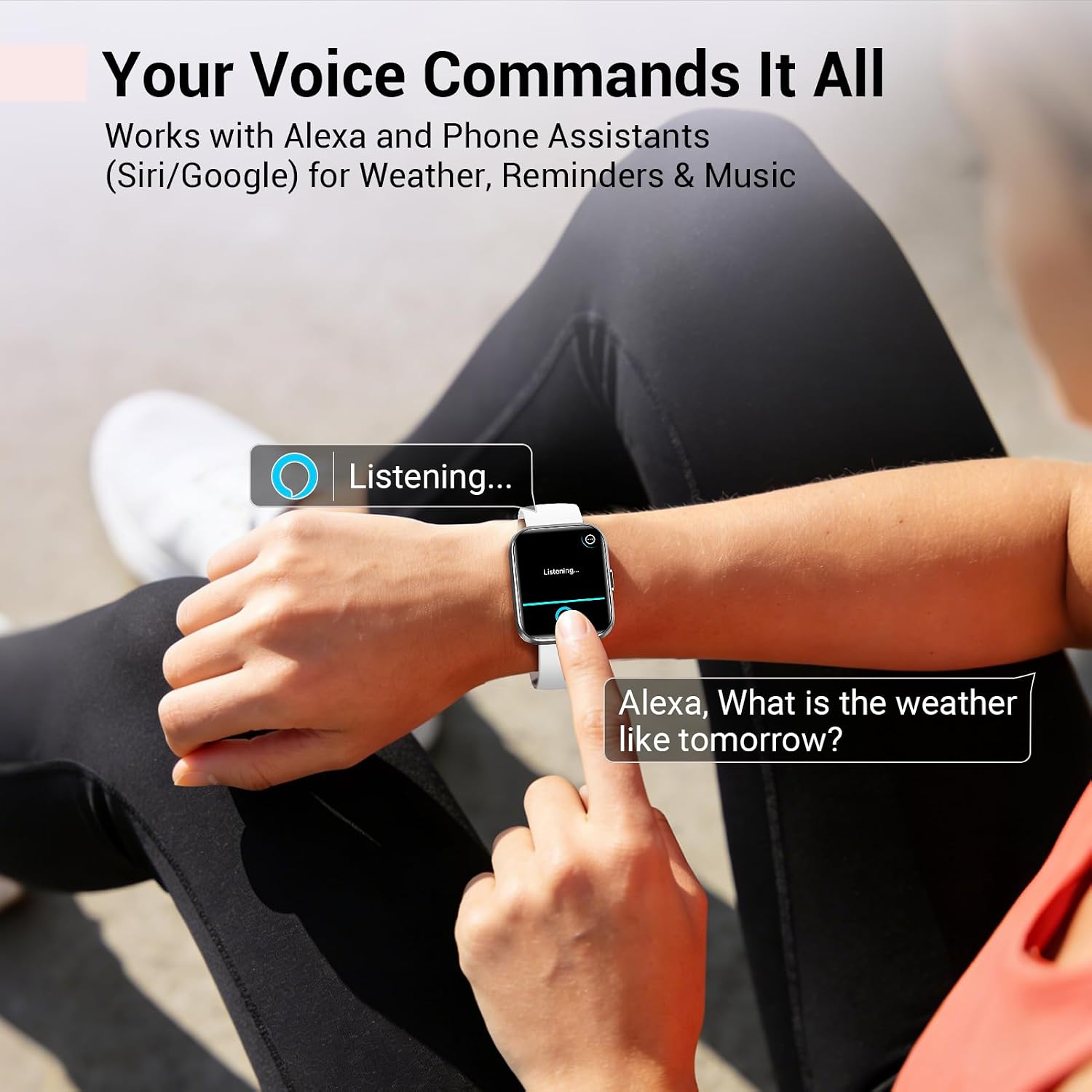 Thumbnail 2 de Quican Smart Watch: 1.85" HD Display, 120+ Sport Modes, Alexa & Bluetooth Calling