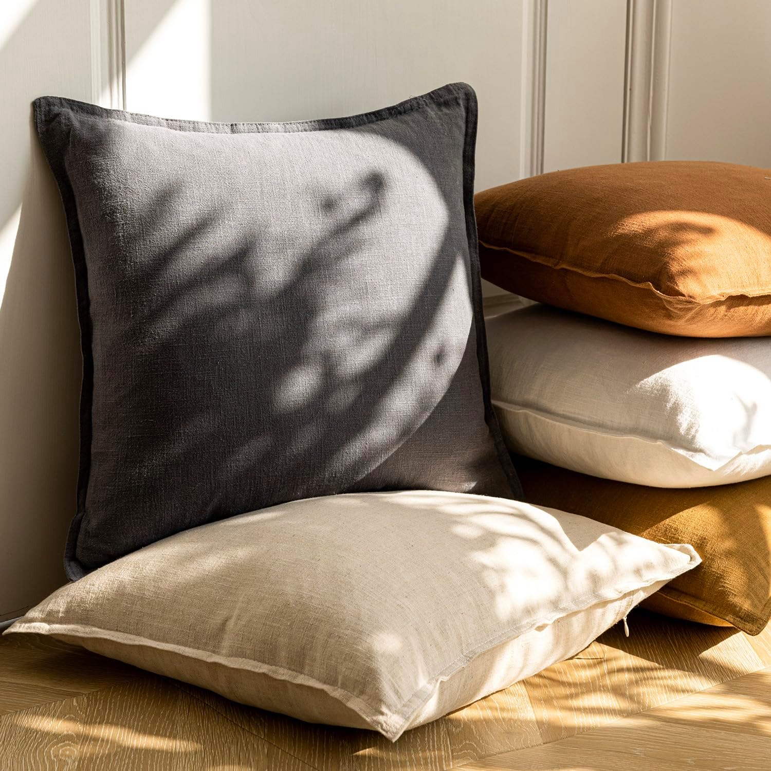 Thumbnail 5 de Foindtower 20x20 Linen Throw Pillow Covers beige ๐