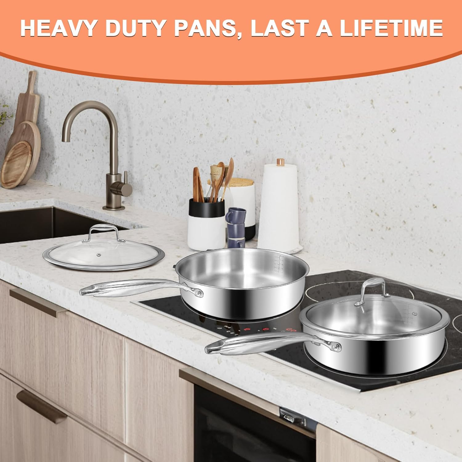 Thumbnail 4 de EWFEN 12-Inch Tri-Ply Frying Pan