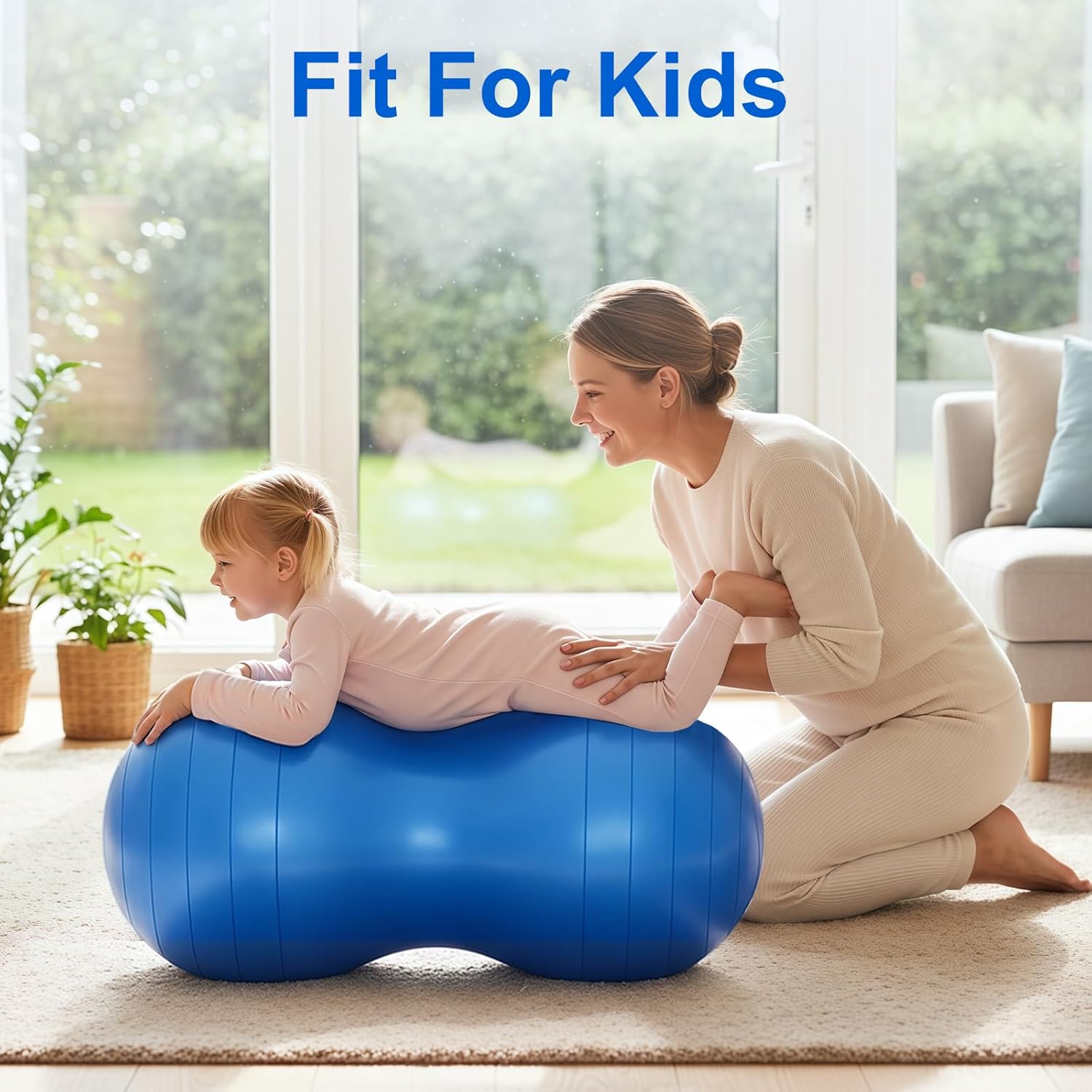 Thumbnail 5 de flintronic Yoga Ball Peanut Ball 90 × 45 cm – Gymnastikball für Yoga, Pilates und Kinder