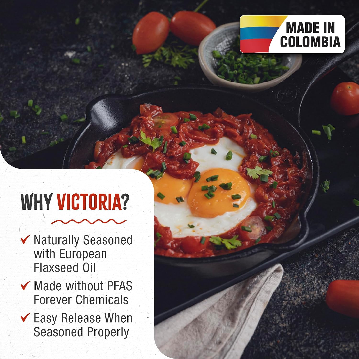 Detalle de Victoria Cast Iron Skillet 6.5-Inch