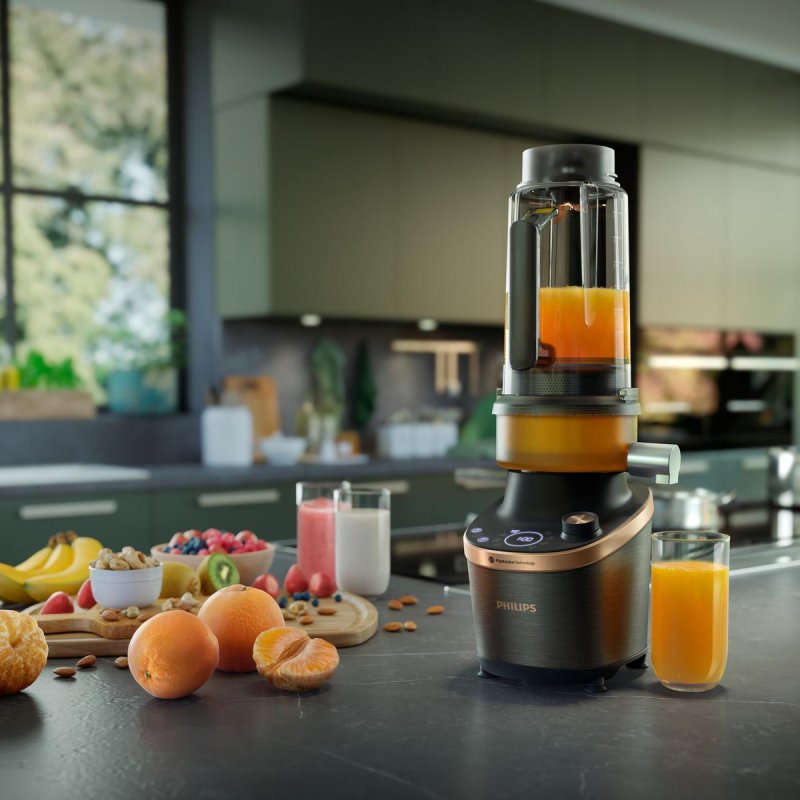 Detalle 2 de Philips Flip & Juice HR3770/00: batidora 2 en 1 con ProBlend Ultra, 2 L y 1500 W