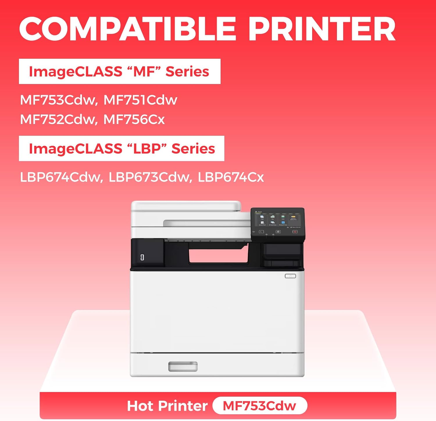 Thumbnail 1 de Canon 069H 4-Pack Toner Cartridge Set for MF753Cdw 🖨