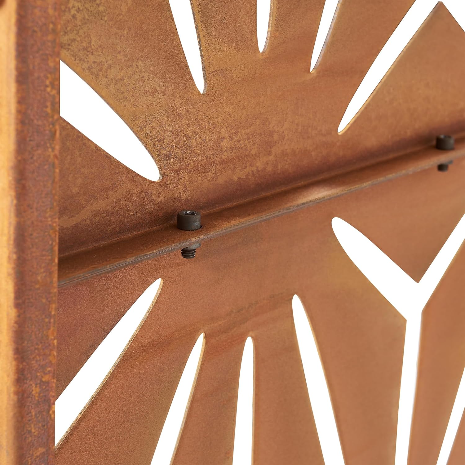 Thumbnail 5 de Pannello Divisorio Decorativo in Acciaio Corten 180x120 cm – Frangivista a Motivo Raggi Floreale