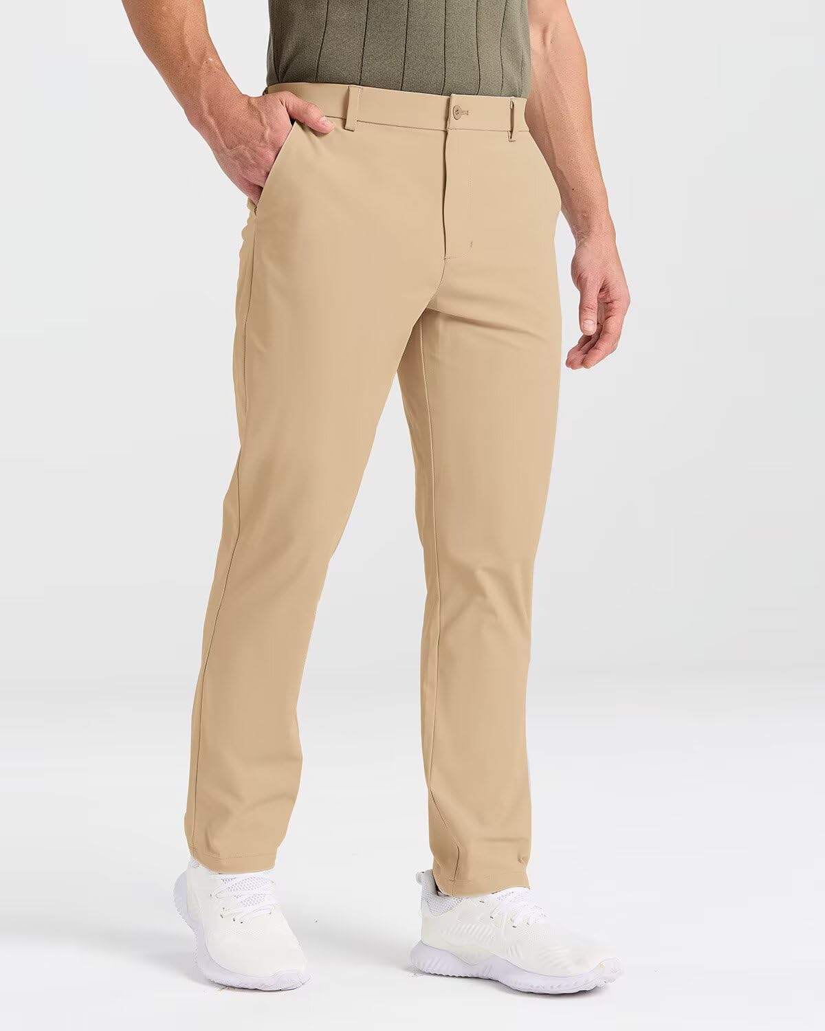 Detalle de Snowtent Men's Classic Fit Golf Pants Stretch Dress Pants — Lightweight, Work-to-Dress Versatility (30''/32''/34'')