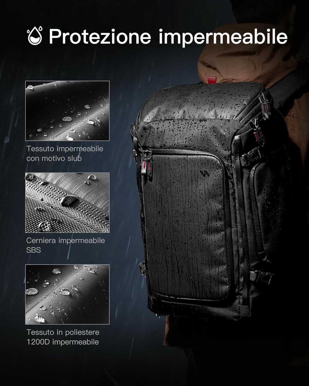 Thumbnail 6 de Inateck Zaino da Viaggio 40L TSA: 7 scomparti modulari e protezione RFID, per business e trasferte