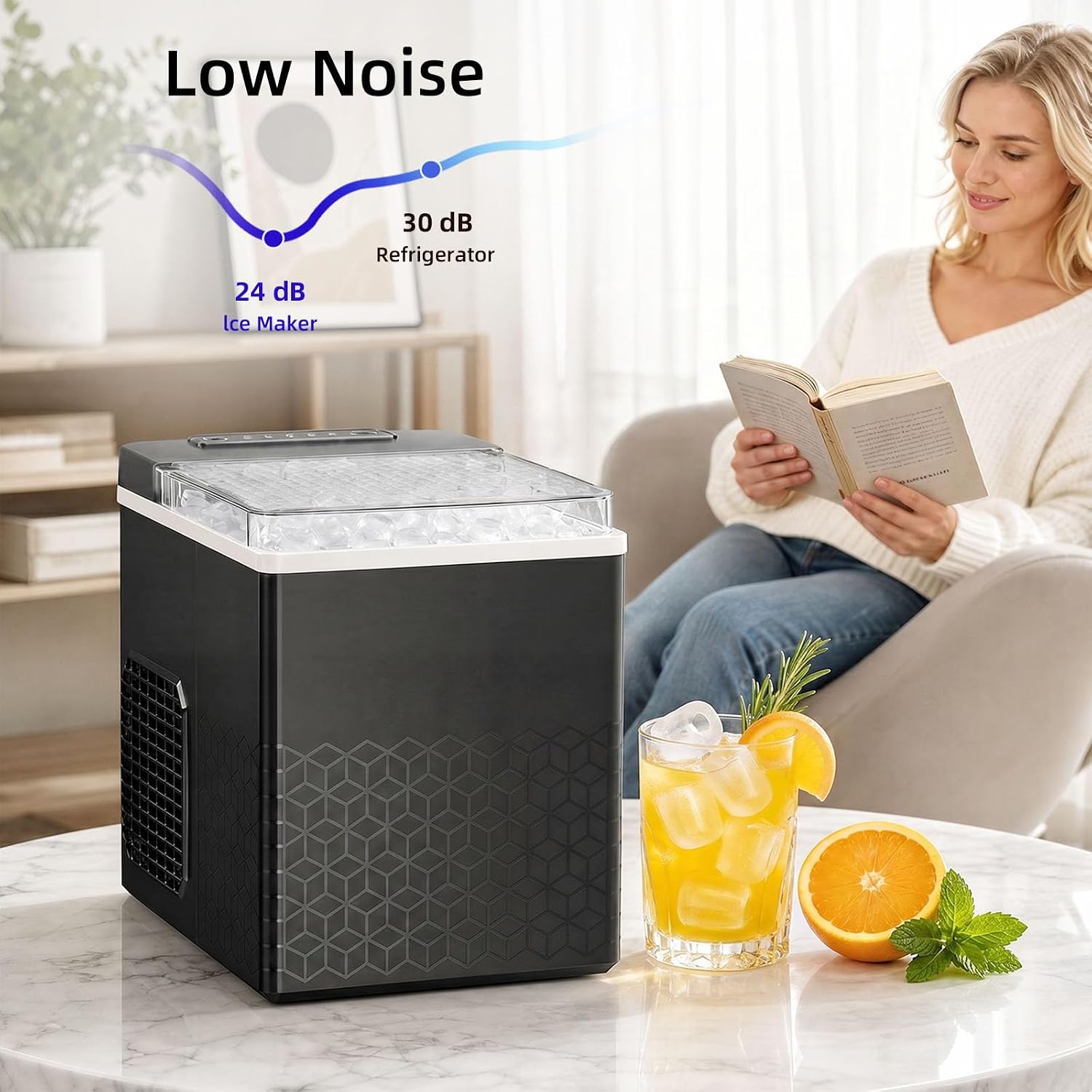 Thumbnail 6 de Antarctic Star HZB-12/V Countertop Ice Maker, 27 Lbs/Day, Two Ice Sizes