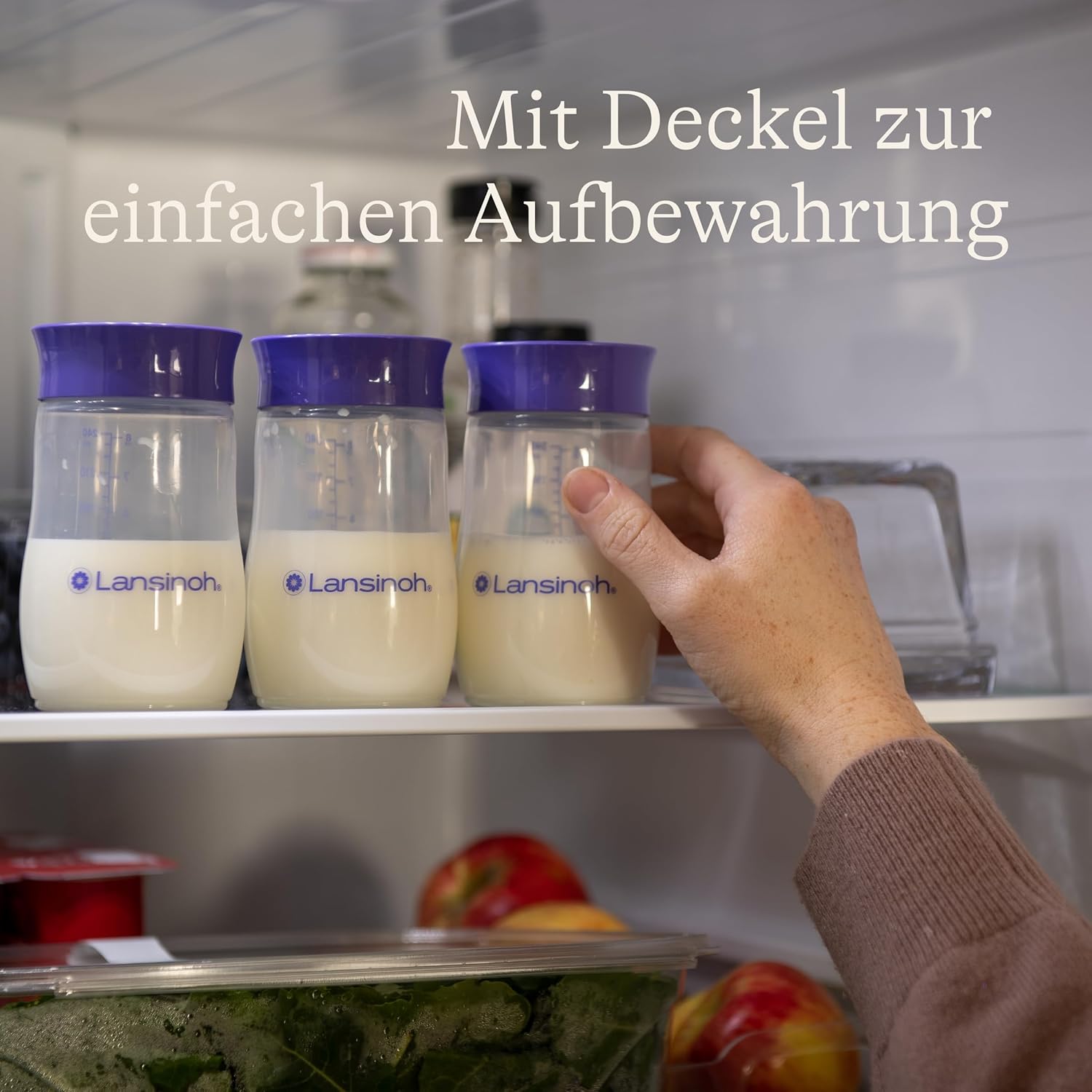 Thumbnail 6 de Lansinoh Babyflaschen mit NaturalWave Sauger Gr. S – Doppelpack 160 ml, kompaktes Design, stapelbarer Deckel