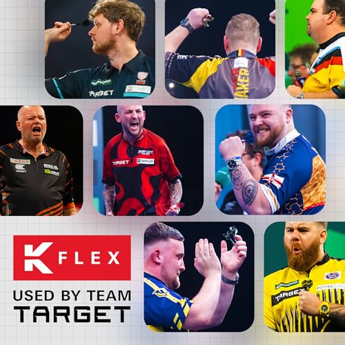 Detalle de Target Darts K Flex Integrated Flight & Shaft Nr. 2 Orange – 3er-Pack