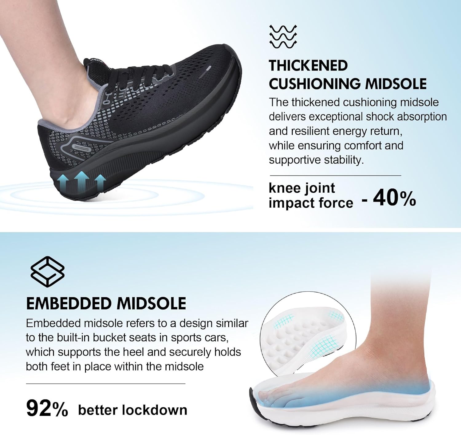Thumbnail 5 de JACKSHIBO Wide Toe Box Women’s Running Shoes