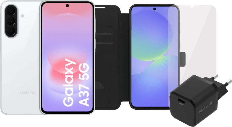 Detalle de Samsung Galaxy A37 128 GB Weiß 5G + Komplettes Zubehörset