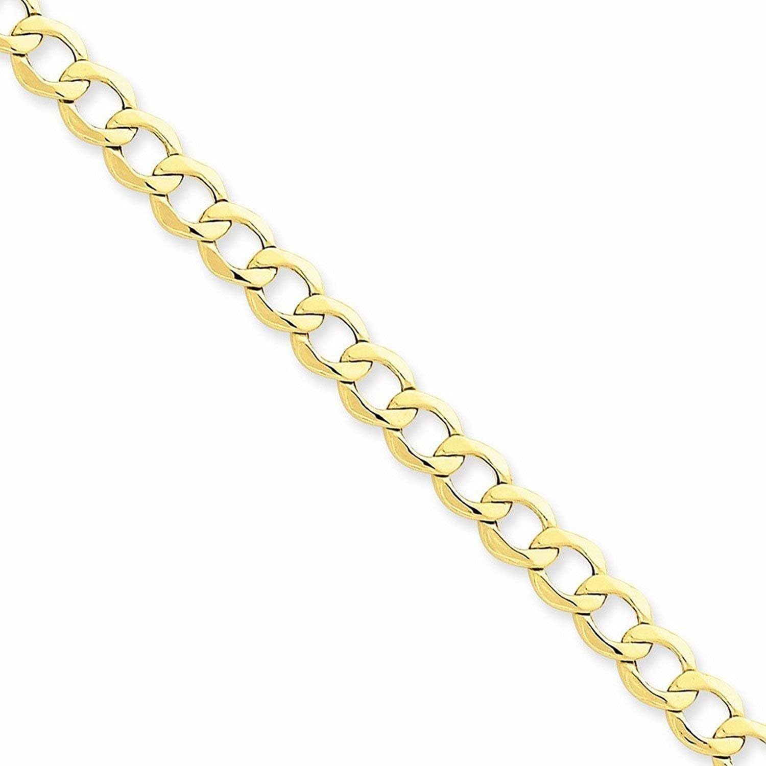 Detalle 2 de Braccialetto con catena a maglia piatta in oro giallo 585/14k, larghezza 6,60 mm