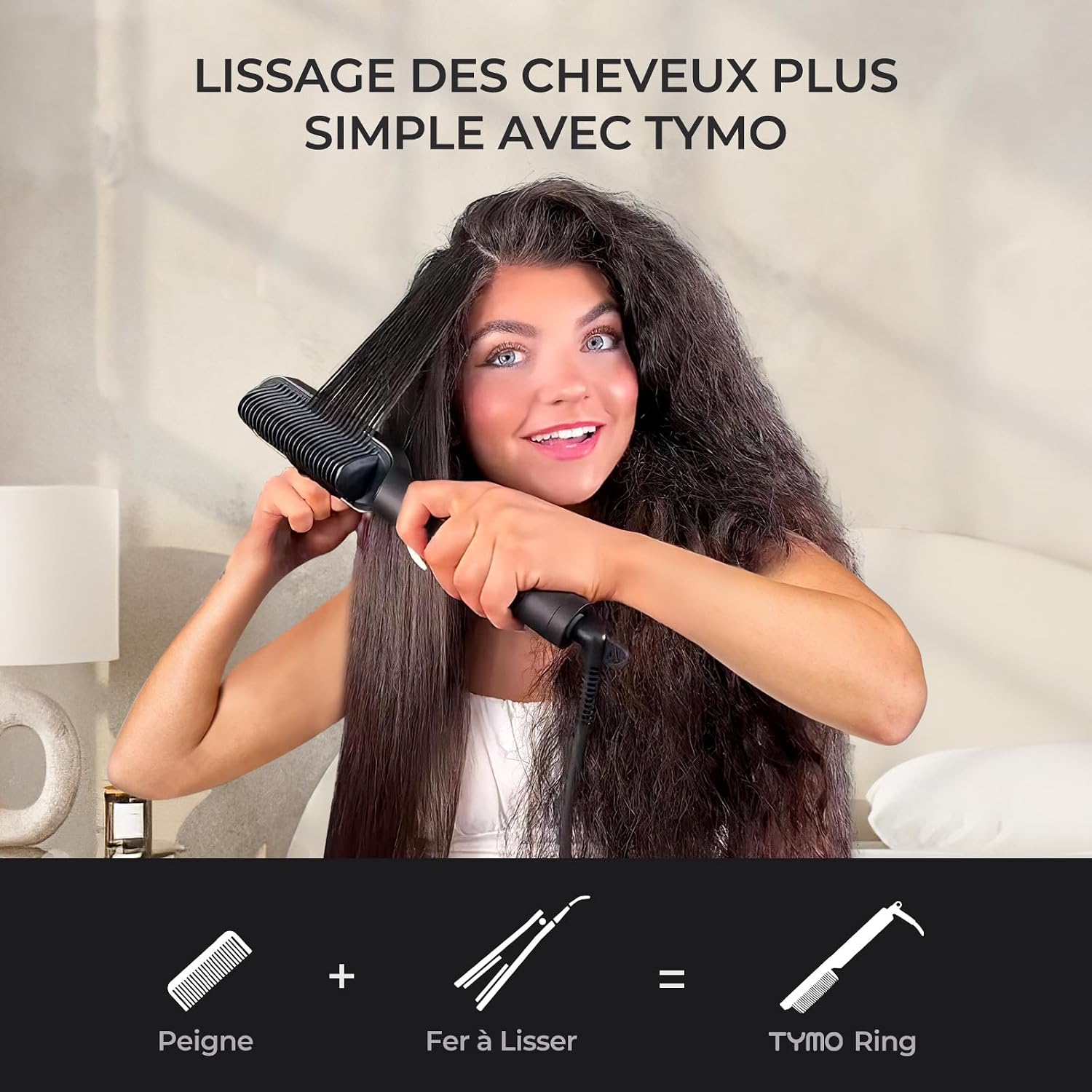 Detalle de TYMO RING brosse lissante 210°C 💇♀