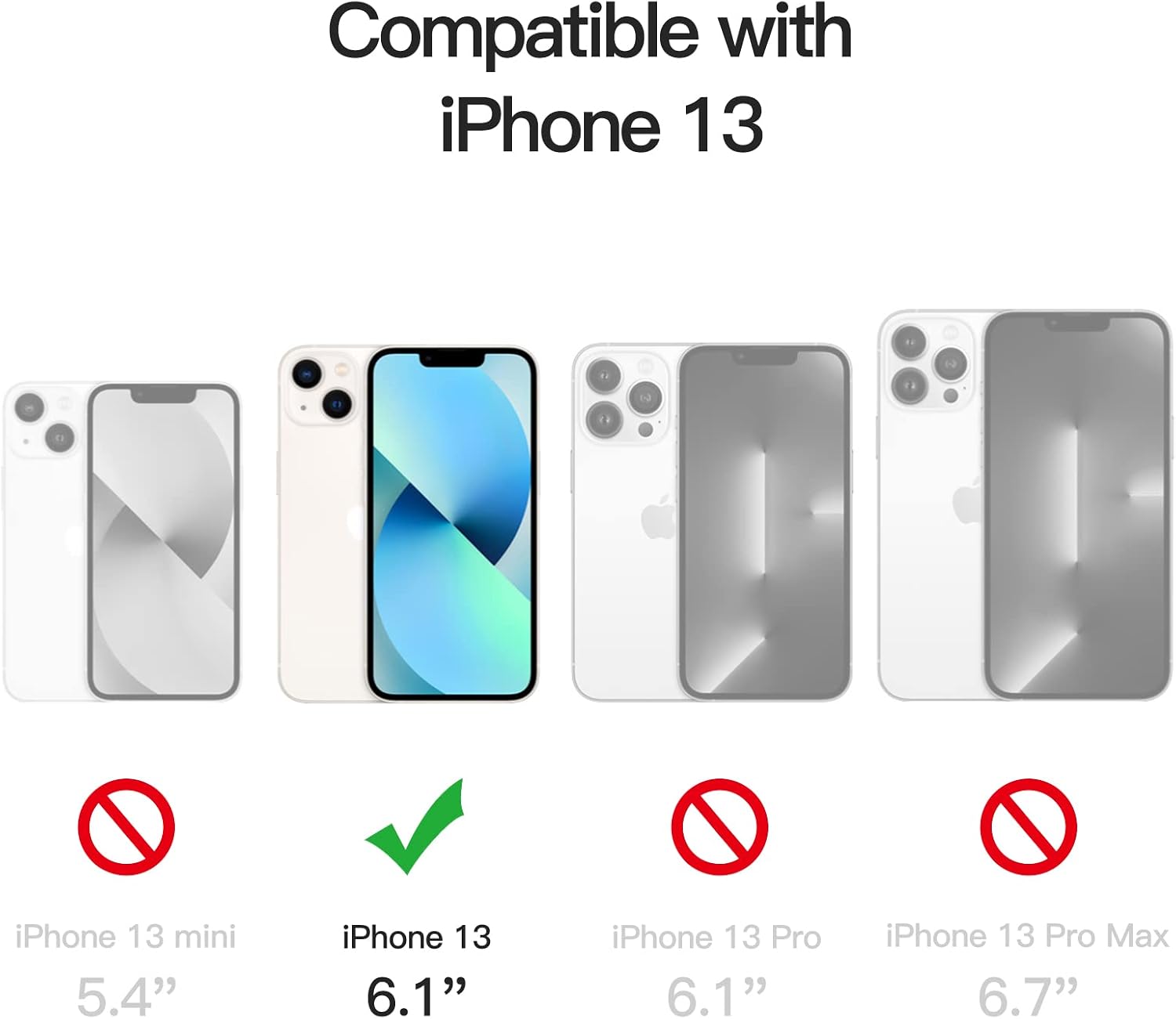 Detalle de JETech Magnetic Case for iPhone 13 (6.1-inch) with MagSafe support – clear shockproof bumper cover