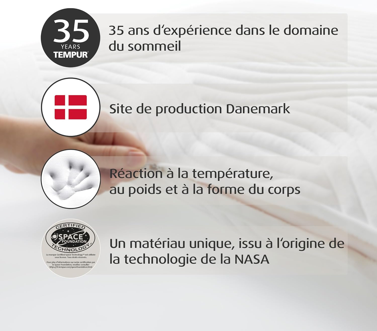 Thumbnail 5 de TEMPUR Oreiller de Sommeil Comfort Medium 40 x 80 cm – Alaise et soutien pour toutes les positions