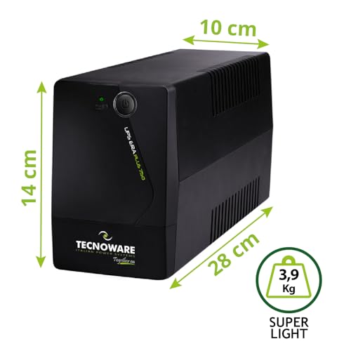Detalle 1 de Tecnoware Power Systems UPS ERA PLUS 750VA: protezione affidabile per PC e modem, 2 Schuko