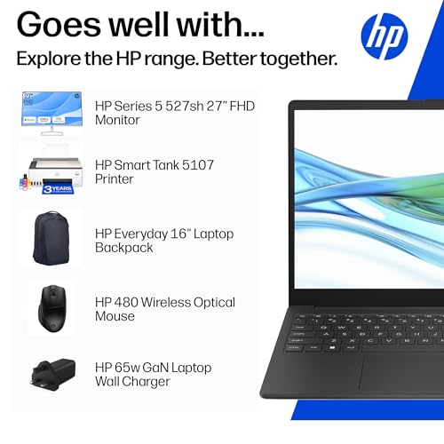 Detalle de HP 15.6" Laptop (15-fd1005sax) with Intel Core i5-120U, 8GB RAM and 256GB SSD