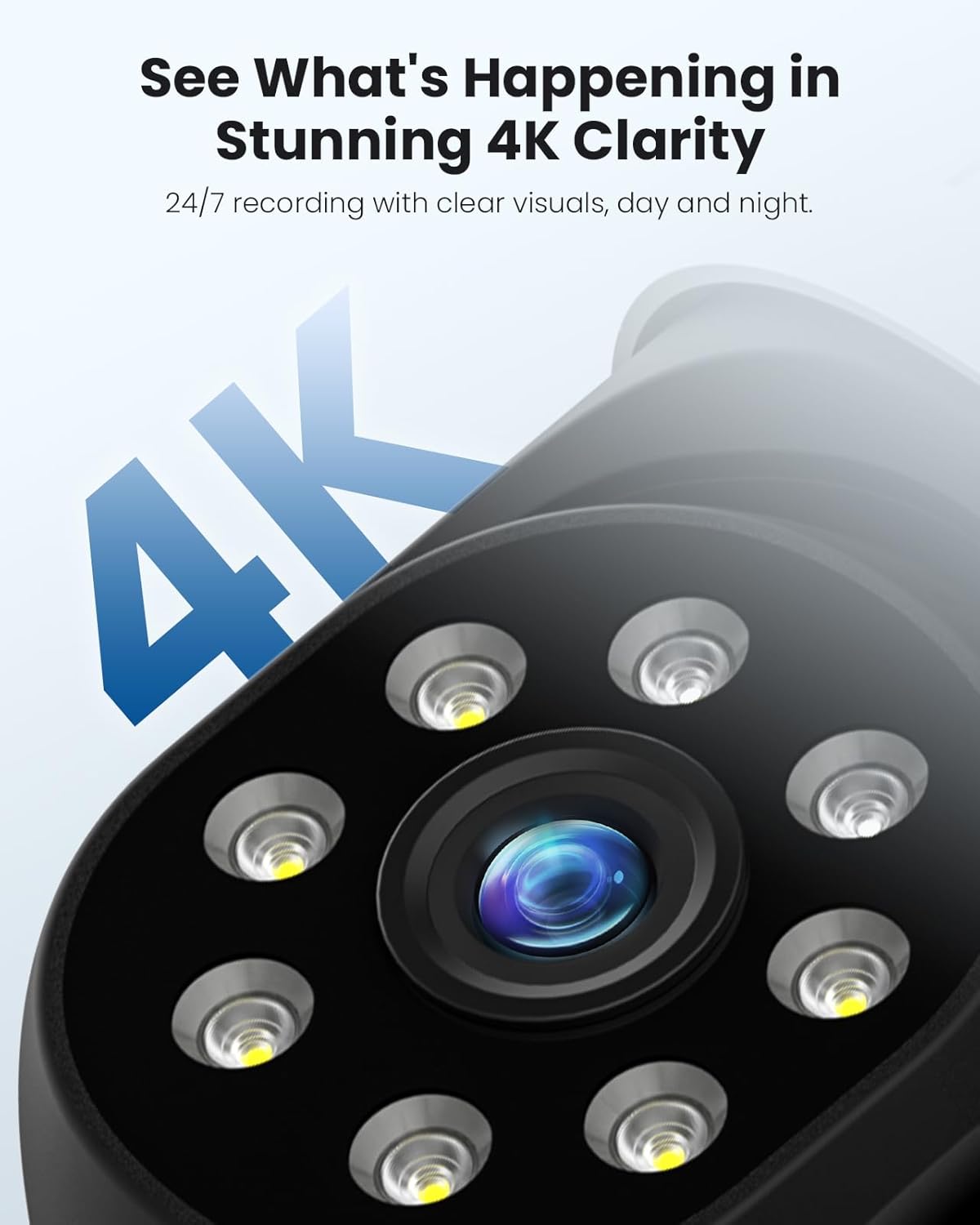 Thumbnail 1 de Hiseeu 4K Security Cameras Wireless Outdoor 4-Cam Kit with 1TB NVR