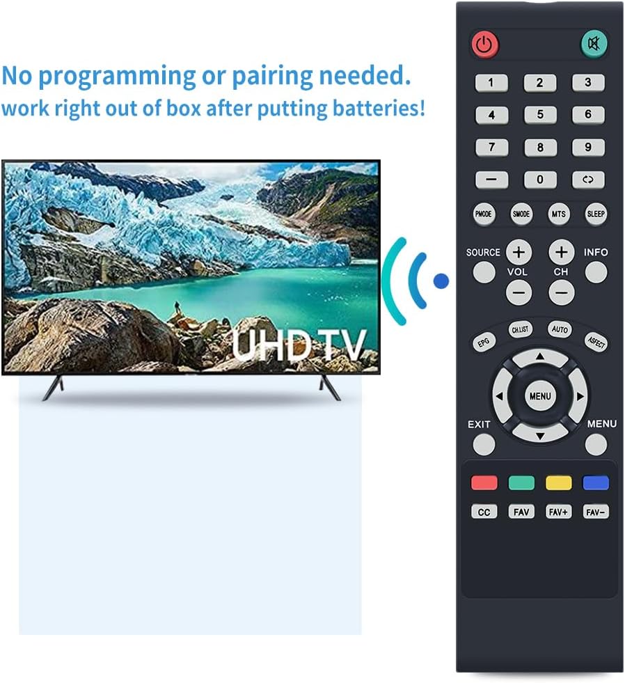 Thumbnail 1 de TCNOUMT Replacement PLDED3273A-E remote control for select RCA/Proscan TVs