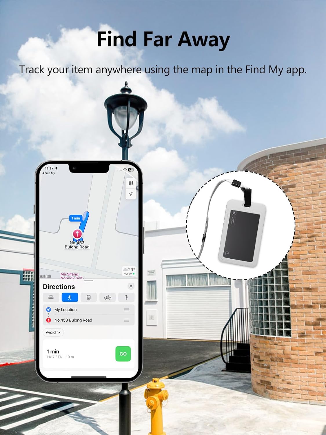 Thumbnail 4 de Lmrbelec Tracker Karte Slim Wallet Apple Find My
