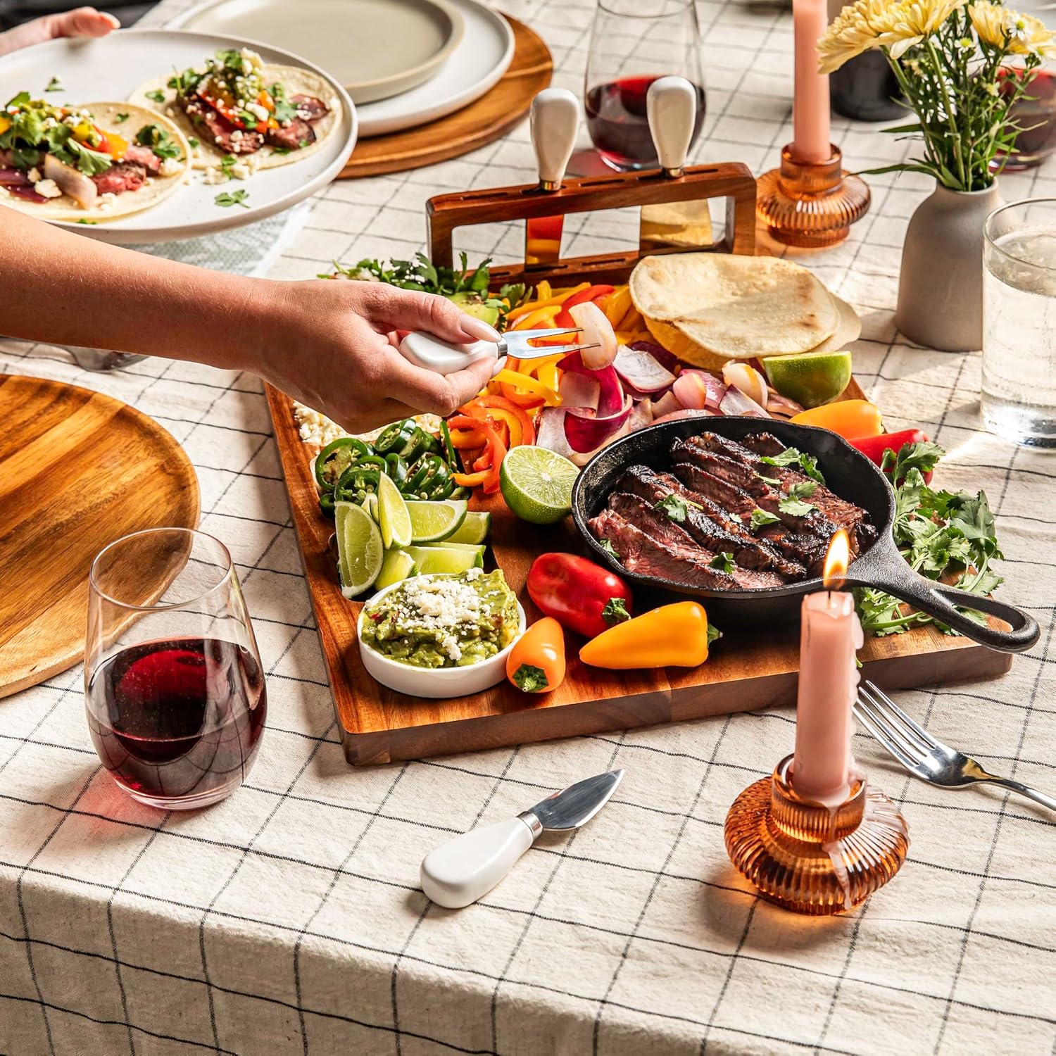 Thumbnail 4 de SMIRLY Charcuterie Boards Set - Large Acacia Cheese Board Set