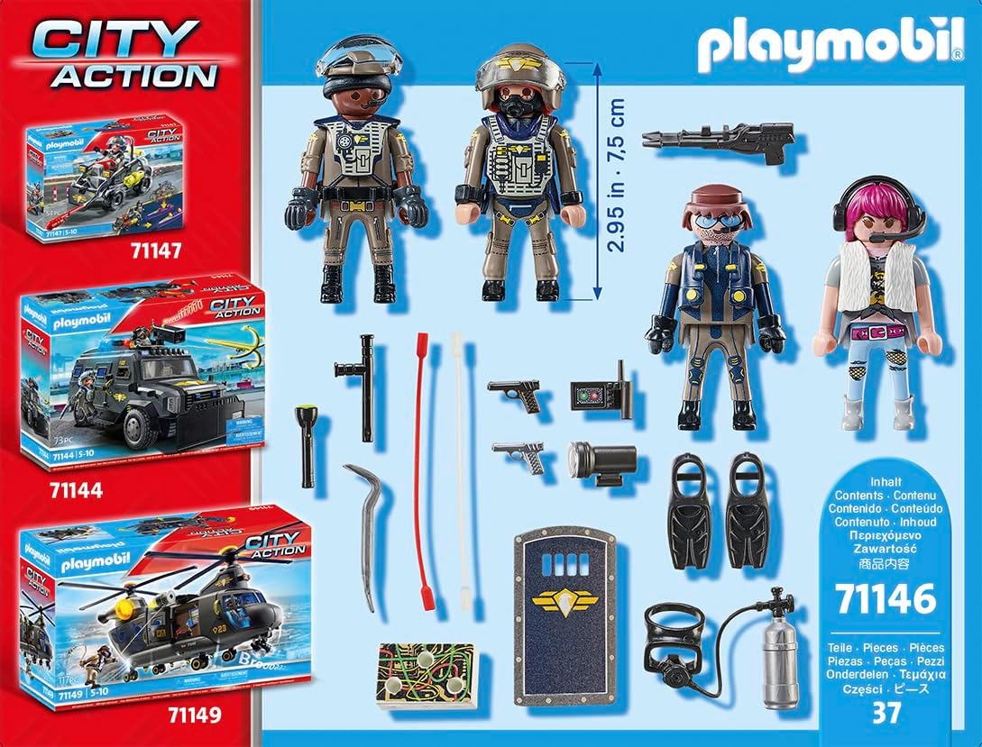Detalle 1 de Playmobil tactical police figure set