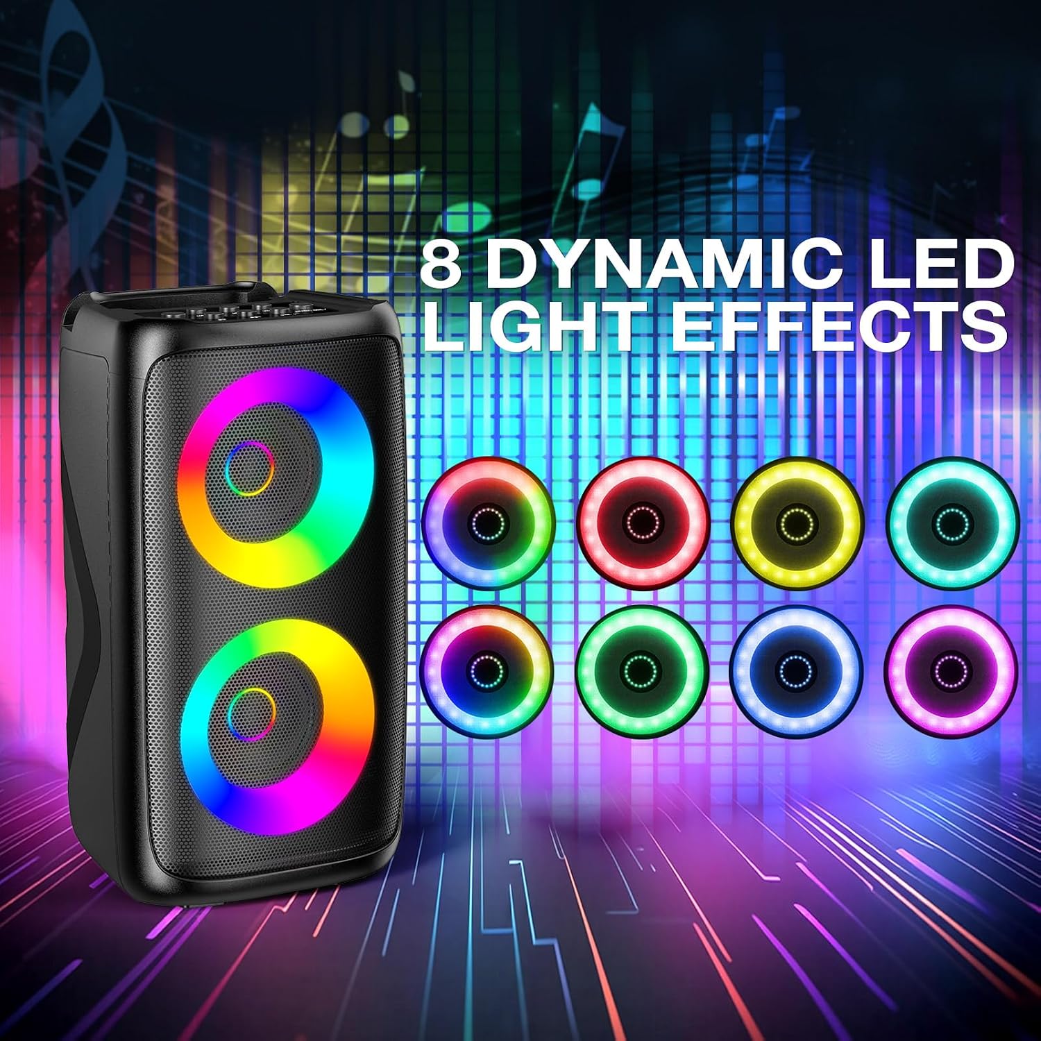 Thumbnail 6 de Dislocati Karaoke Machine 2 with 2 Wireless Microphones — 20W Bluetooth Speaker