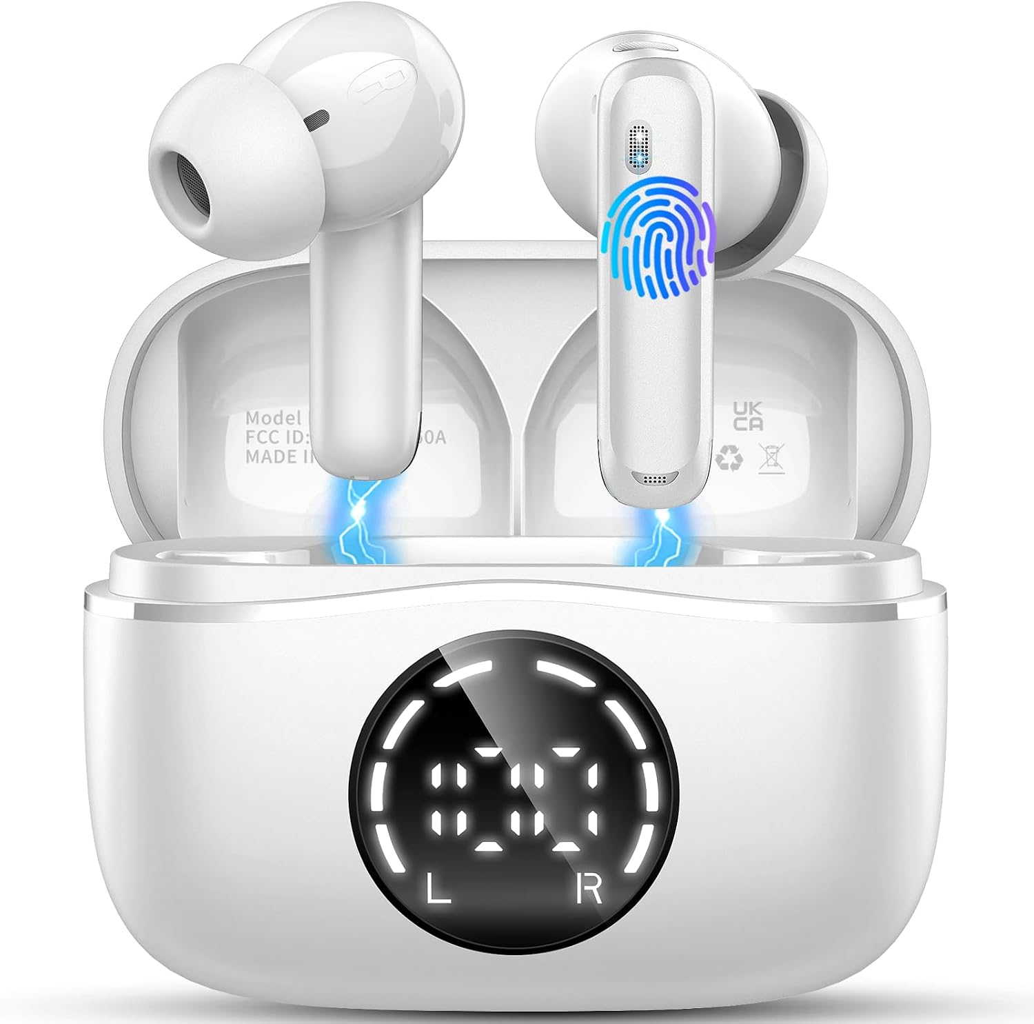 Detalle de Auriculares Inalámbricos Bluetooth 5.4 HiFi Estéreo Donerton – 48 h de autonomía, IP7 y carga rápida
