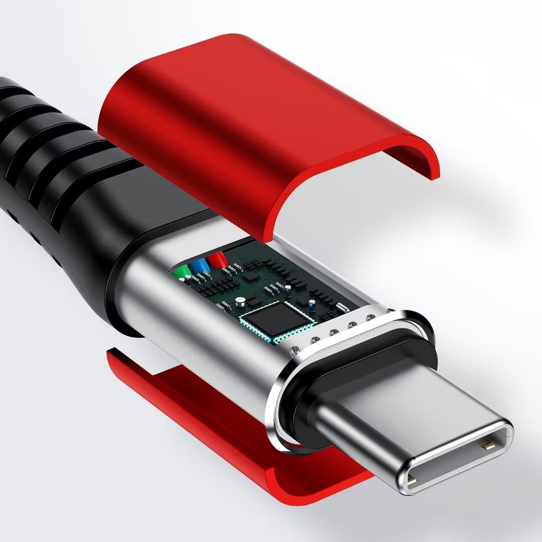 Thumbnail 5 de USB-C Cable 1ft 3Pack (USB-A to USB Type-C) Fast Charging Nylon Braided Cords