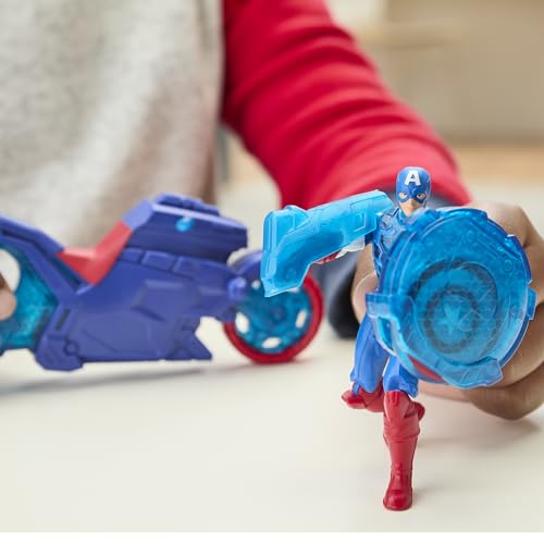 Thumbnail 6 de Marvel Avengers Epic World of Action Moto lanzaescudos del Capitán América