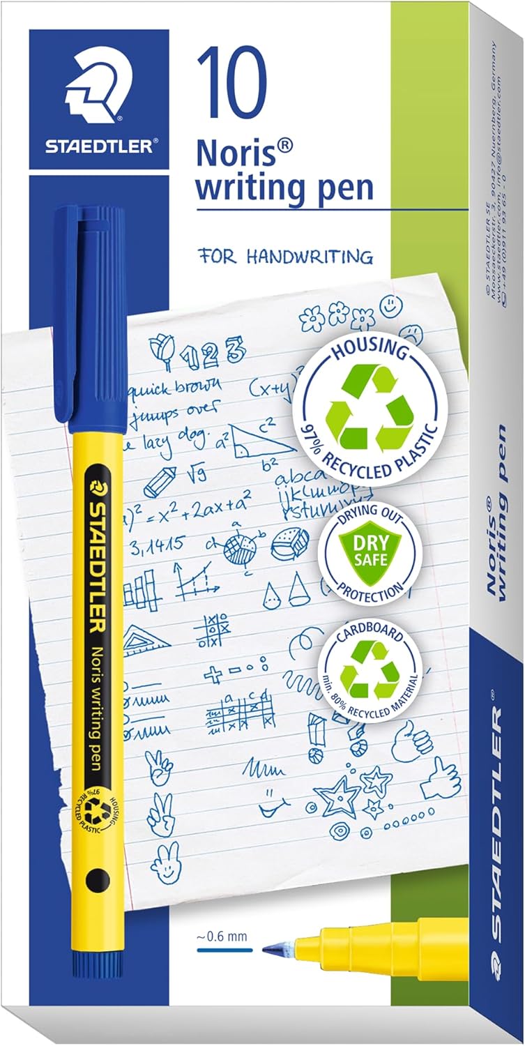 Thumbnail 5 de STAEDTLER 307-9 Noris Handwriting Pen – Black (Box of 10)