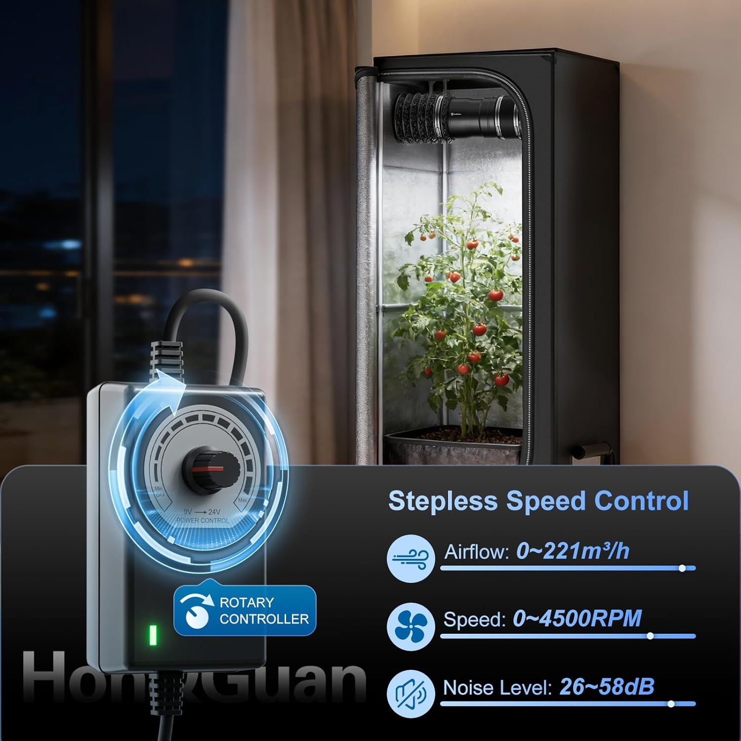 Thumbnail 3 de Hon&Guan Ventilatore 100mm regolabile 🌬