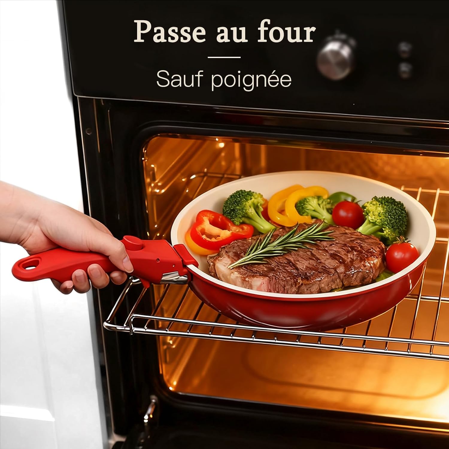 Detalle de GiPP WBR0501TZK pannenset, 5-delig met afneembare handgreep