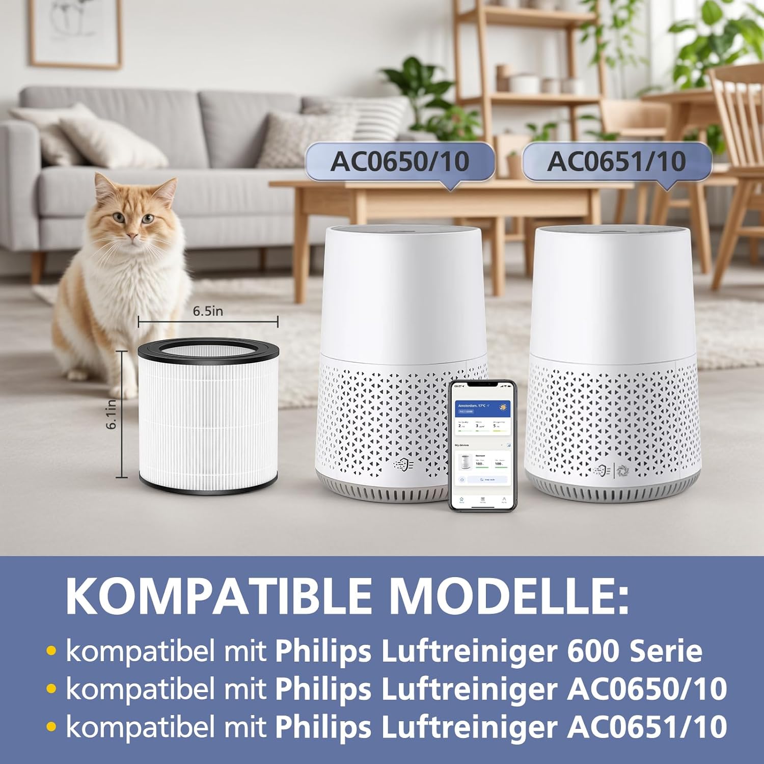 Detalle 2 de FY0611/30 HEPA Ersatzfilter 2er Pack